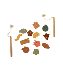 Wooden Fishing Set with Magnetic Geo Fish