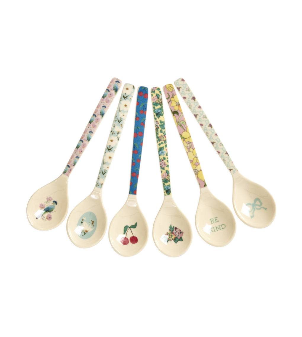 PRE-ORDER Set of 6 Melamine Spoons - Spring Blooms